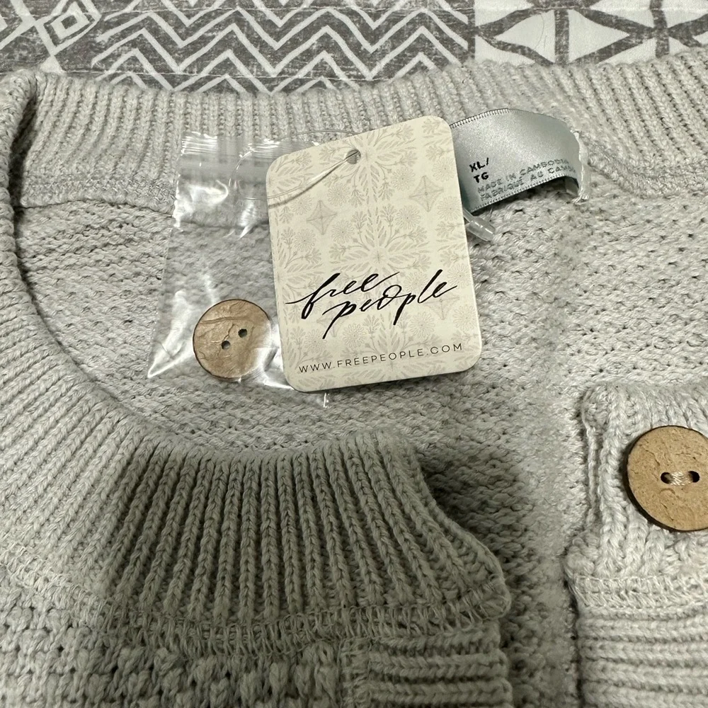 Free People Ivory Waffle Knit Hailee Beach Set - Picture 3 of 6